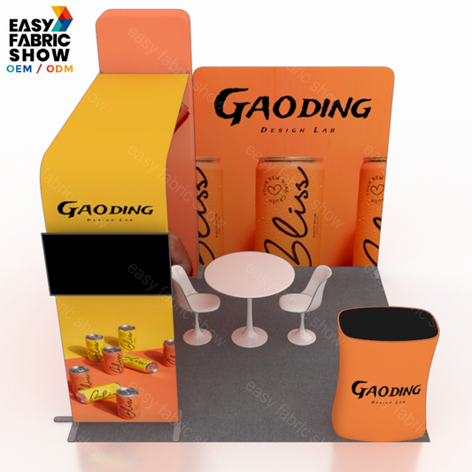 3*3m Aluminum Frame Booth with Integrated Branding Vision