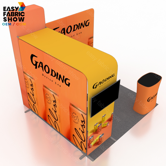 3*3m Aluminum Frame Booth with Integrated Branding Vision