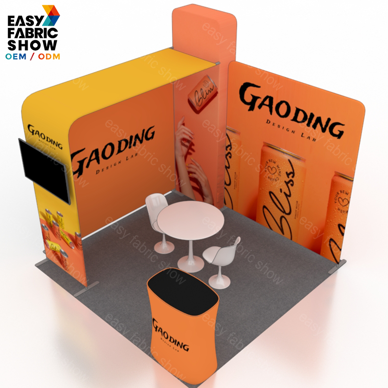 3*3m Aluminum Frame Booth with Integrated Branding Vision
