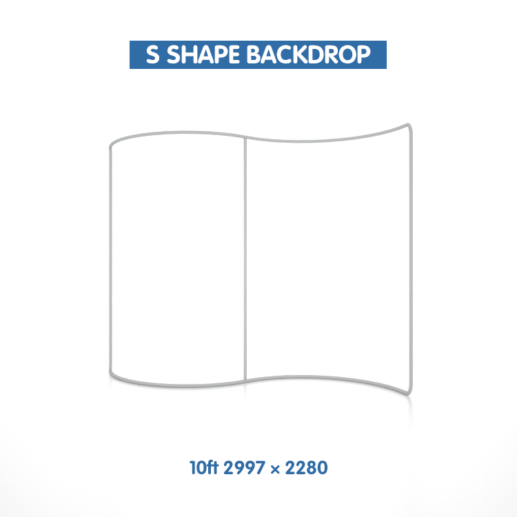 S SHAPE BACKDROP