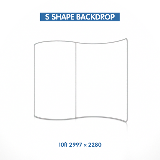 S SHAPE BACKDROP