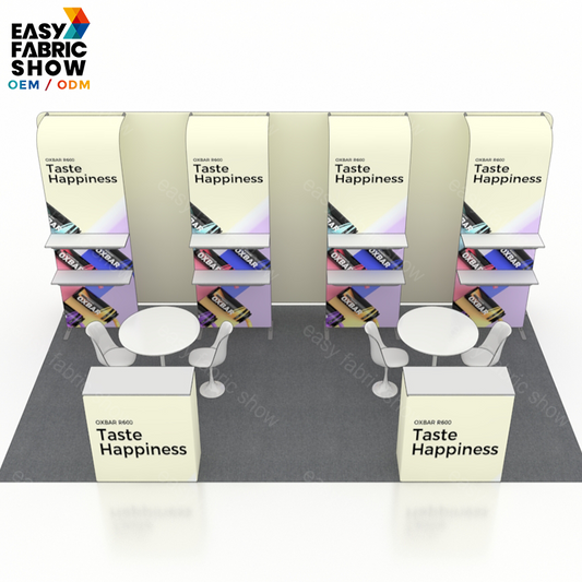 3*6m Aluminum Frame Booth With Multi-layer shelf NO.1