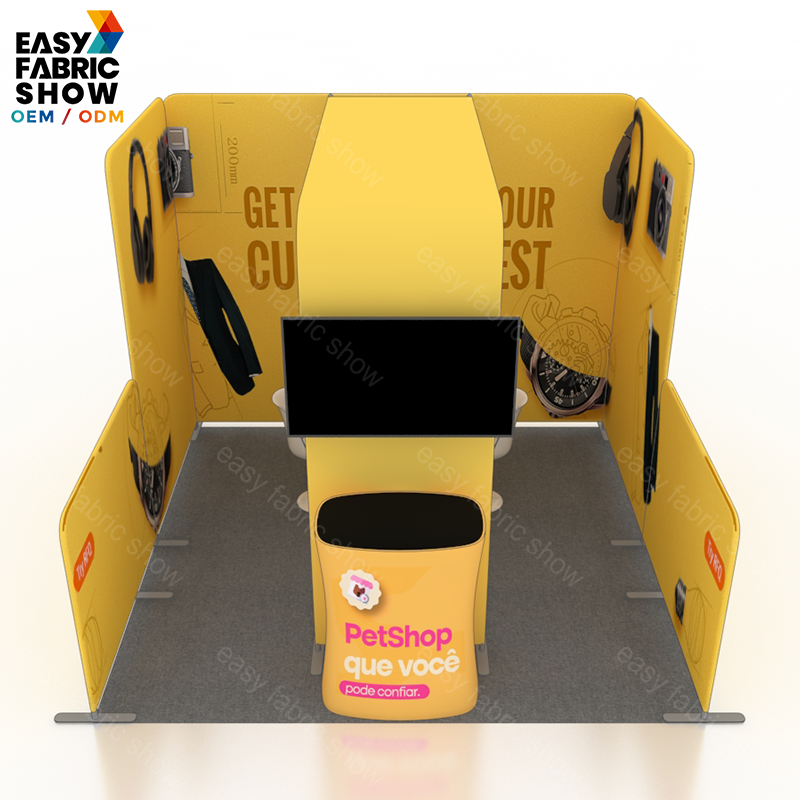 3*3m Aluminum Frame Booth with Integrated Branding Vision