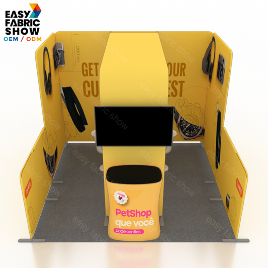 3*3m Aluminum Frame Booth with Arch and TV Mount