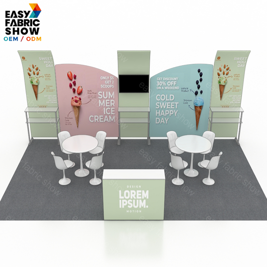 3*6m Aluminum Frame Booth With Multi-layer shelf NO.3