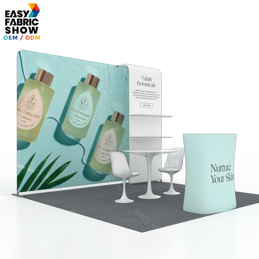 3*3m Aluminum Frame Booth with Multi-layer shelf NO.8