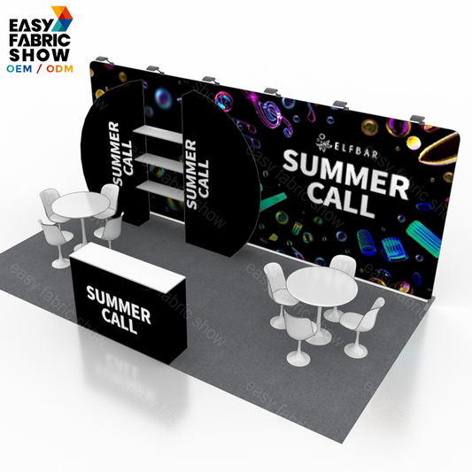 3*6m Aluminum Frame Booth With Multi-layer shelf NO.7