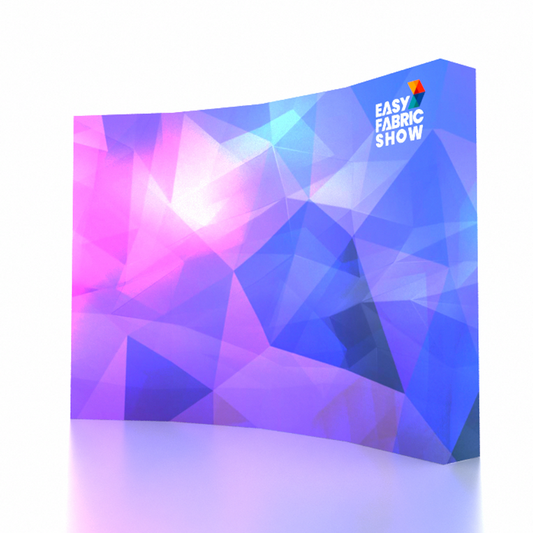 Pop Up Curved Velcro Media Wall