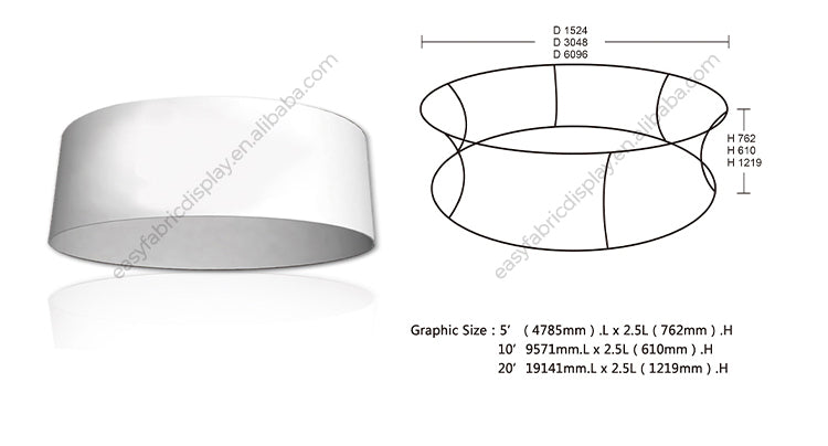 Sky Tube Circle Hanging Banner exhibition