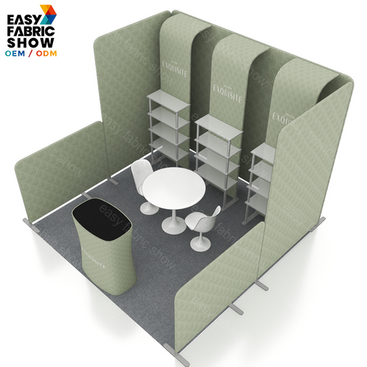 3*3m Aluminum Frame Booth with Multi-layer shelf NO.6