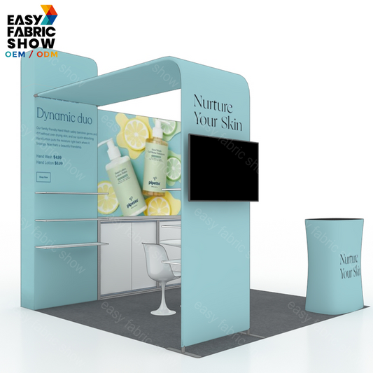 3*3m Aluminum Frame Booth with Multi-layer shelf NO.7