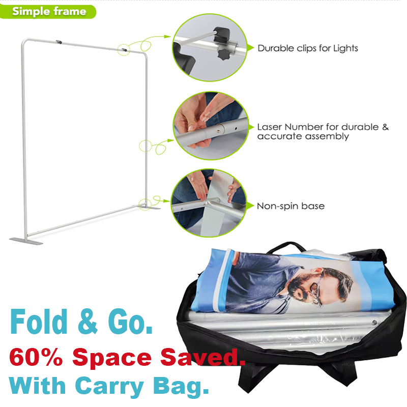 3*3m Aluminum Frame Booth with Aluminum Frame & Branding Panel