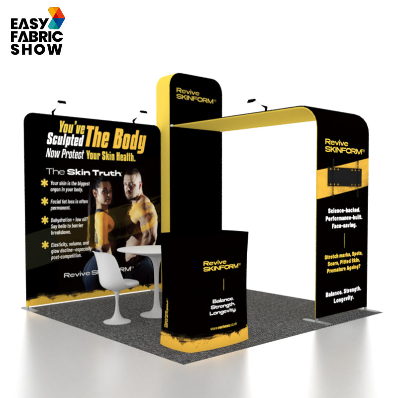 3*3m Aluminum Frame Booth with lightspot and arch
