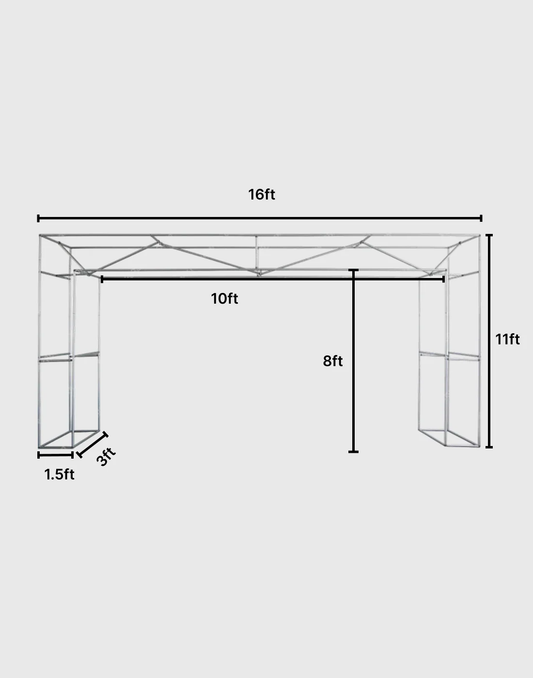 16ft 3D N-Frame Tension Fabric Arch Display--Exhibition Entrance