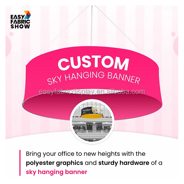 Sky Tube Tapered Circle Exhibition Hanging Banner