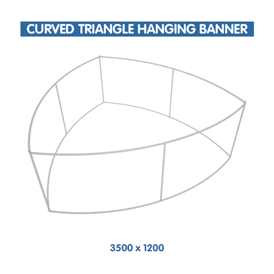 Sky Tube Curved Triangle Exhibition Hanging Banner