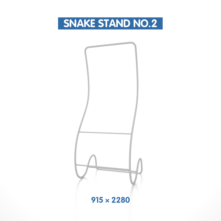 Portable Exhibit TV Display Stand- snake Shape