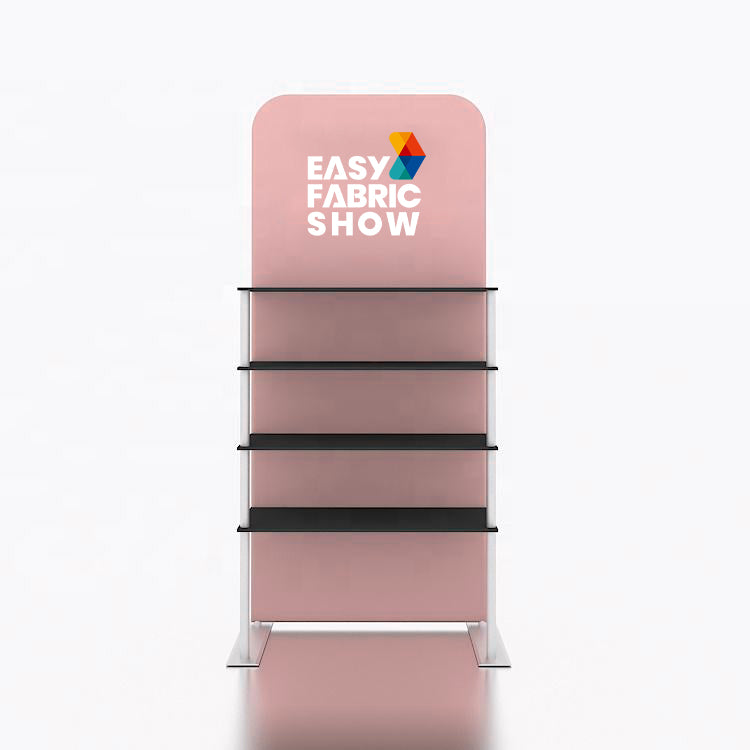 Exhibition Display Rack with Four Shelves – Easy Fabric Display