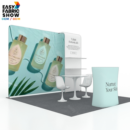 3*3m Aluminum Frame Booth with Multi-layer shelf NO.4