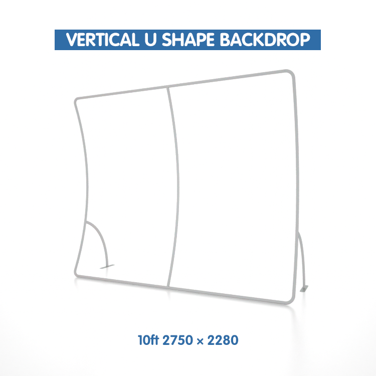 Portable Exhibit TV Display Stand At Curved Background