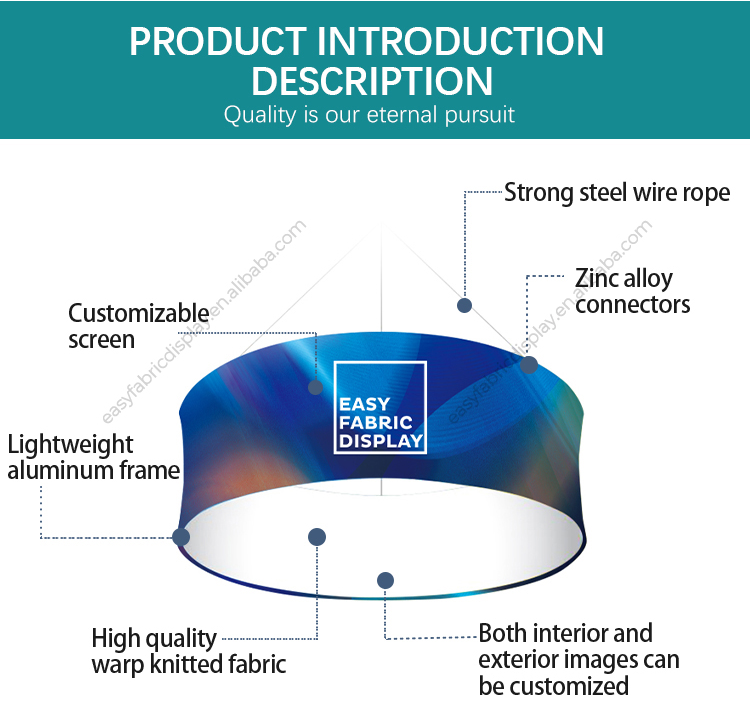 Sky Tube Tapered Circle Exhibition Hanging Banner