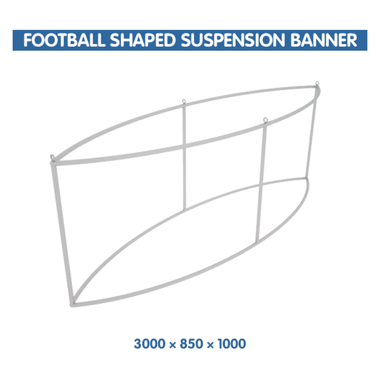 Sky Tube Football Shaped Suspension Exhibition Hanging Banner