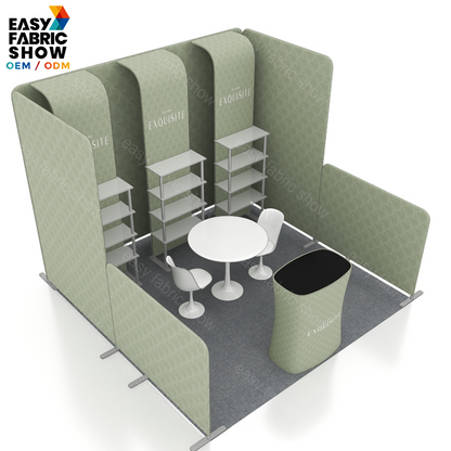 3*3m Aluminum Frame Booth with Multi-layer shelf NO.6