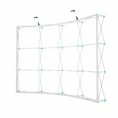 Popup Curved Backwall Kit with Clamping Lights